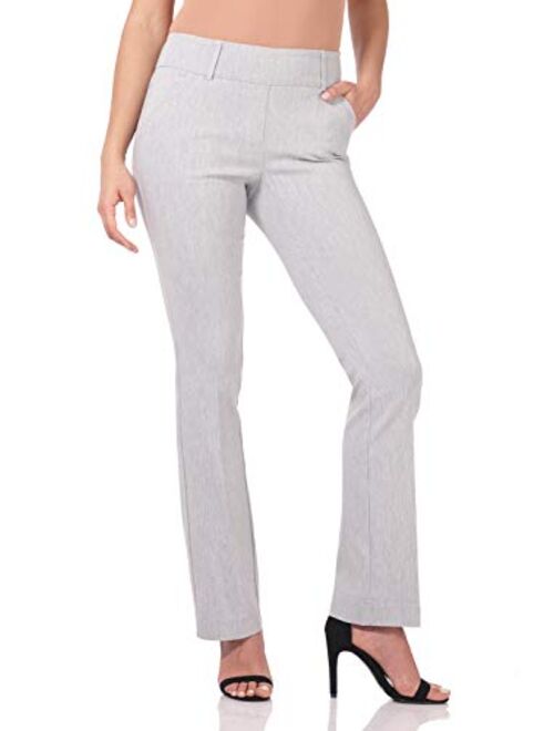 Rekucci Women's Ease into Comfort Classic Bootcut Pant w/Tummy Control