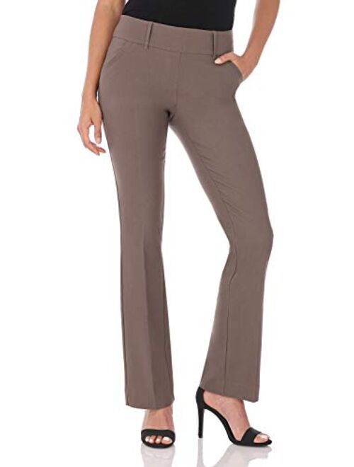 Rekucci Women's Ease into Comfort Classic Bootcut Pant w/Tummy Control