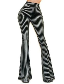 Vivicastle Women's USA Boho Comfy Stretchy Bell Bottom Flare Pants