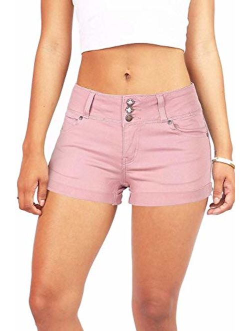 Wax Women's Juniors Casual Push up Fit Shorts