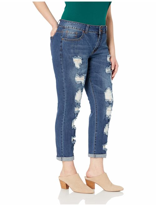 Skinny Ripped Jeans for Women Distressed Blue, Baby