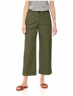 Amazon Brand - Daily Ritual Women's Washed Chino Wide Leg Pant