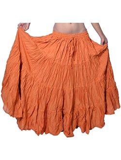 Wevez Women's Belly Dance Cotton 12 Yard Skirt