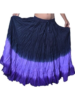 Wevez Women's Belly Dance Cotton 12 Yard Skirt