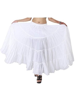 Wevez Women's Belly Dance Cotton 12 Yard Skirt