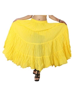 Wevez Women's Belly Dance Cotton 12 Yard Skirt