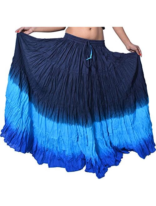 Wevez Women's Belly Dance Cotton 12 Yard Skirt