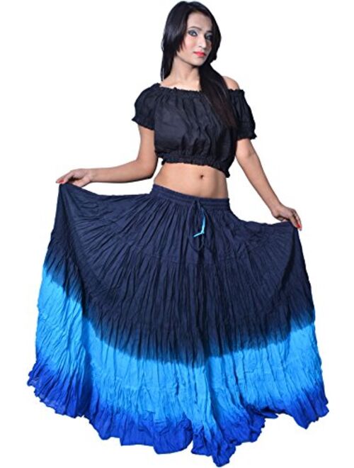 Wevez Women's Belly Dance Cotton 12 Yard Skirt