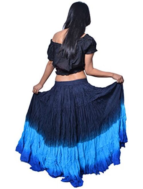 Wevez Women's Belly Dance Cotton 12 Yard Skirt