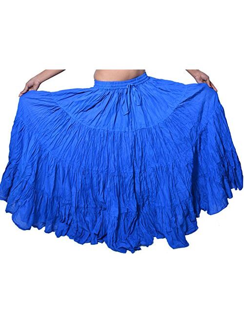 Wevez Women's Belly Dance Cotton 12 Yard Skirt