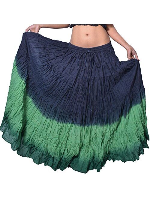 Wevez Women's Belly Dance Cotton 12 Yard Skirt