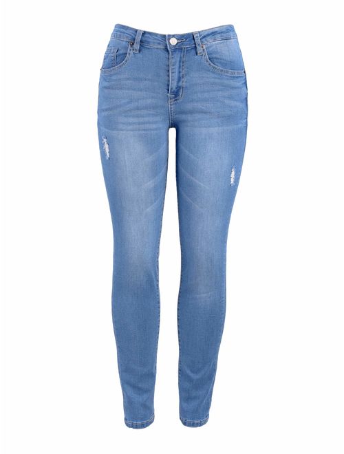 HONTOUTE Women's Classic High Waisted Butt Lift 4-Ways Stretch Modern Skinny Jeans