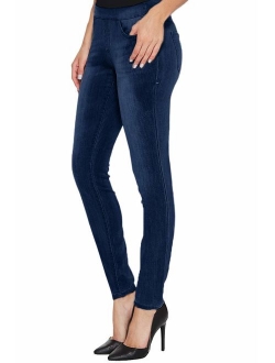 H&C Women Super Stretch Skinny Pull-on Pant with Petite Regular and Long Inseam