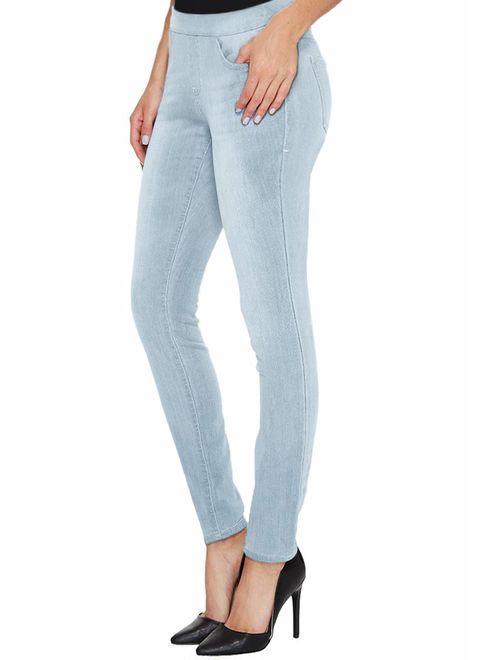 H&C Women Super Stretch Skinny Pull-on Pant with Petite Regular and Long Inseam