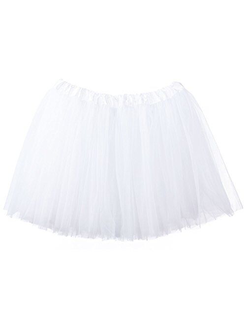 My Lello Adult Tutu Skirt, Classic Elastic 3 Layer Tulle Tutu for Women and Teens