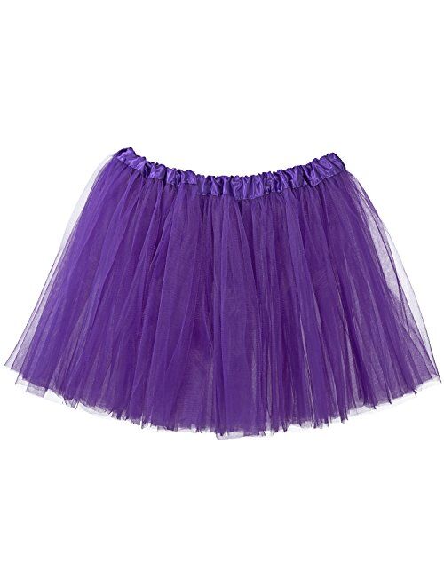 My Lello Adult Tutu Skirt, Classic Elastic 3 Layer Tulle Tutu for Women and Teens