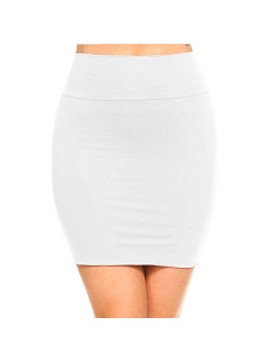 Fashionazzle Women's Casual Stretchy Bodycon Pencil Mini Skirt