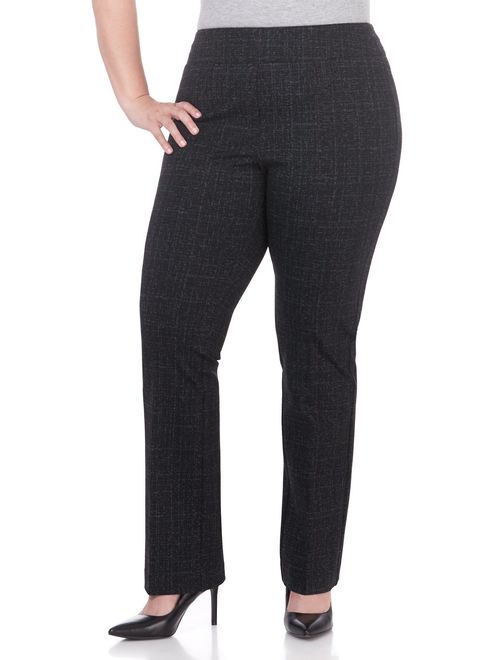 Rekucci Curvy Woman Secret Figure Knit Bootcut Plus Size Pant w/Tummy Control