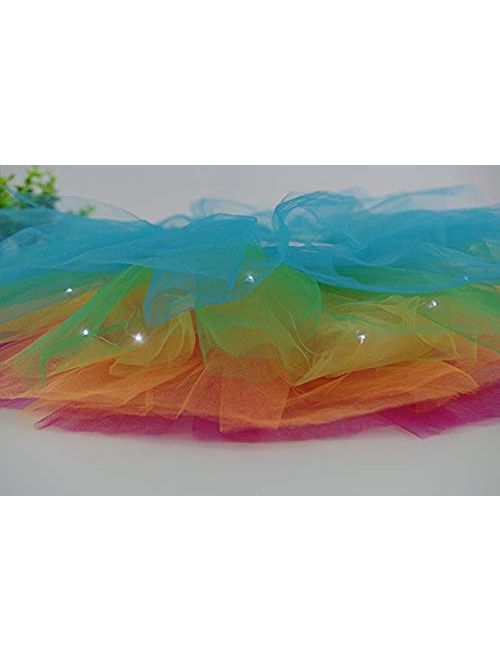 Cidyrer Tutus for Women Light Up Neon LED Rainbow Tutu Skirt