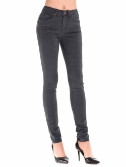 HONTOUTE Butt Lift Skinny Jeans for Women High Waist Casual Solid Stretch Denim Pants