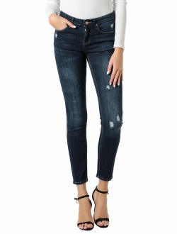 HONTOUTE Butt Lift Skinny Jeans for Women High Waist Casual Solid Stretch Denim Pants