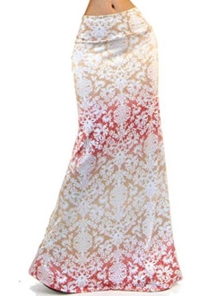 Vivicastle Women's USA Colorful Tie Dye Acid Washed High Waist Foldover Maxi Skirt