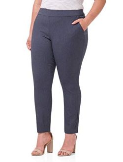 Rekucci Curvy Woman Ease into Comfort Skinny Plus Size Pant w/Tummy Control