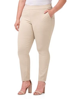 Rekucci Curvy Woman Ease into Comfort Skinny Plus Size Pant w/Tummy Control