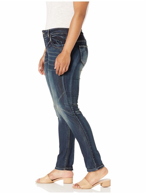 Cover Girl Women's Skinny Butt Shaping Low Rise Cute Sexy Dark Blue Washes