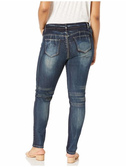 Cover Girl Women's Skinny Butt Shaping Low Rise Cute Sexy Dark Blue Washes