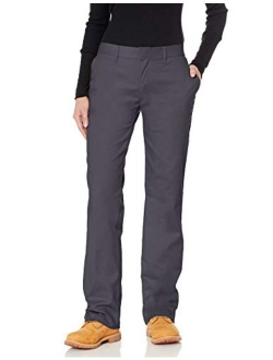 Women's Wrinkle Resistant Flat Front Twill Pant With Stain Release Finish