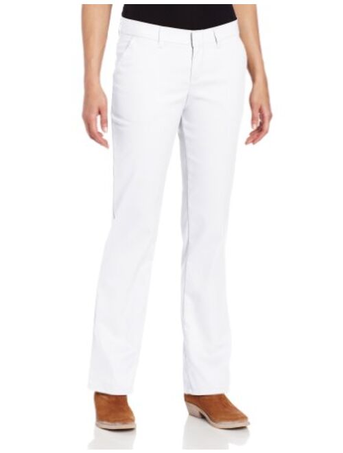 Dickies Women's Wrinkle Resistant Flat Front Twill Pant With Stain Release Finish