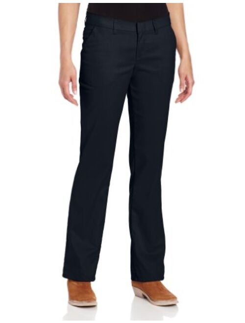 Dickies Women's Wrinkle Resistant Flat Front Twill Pant With Stain Release Finish