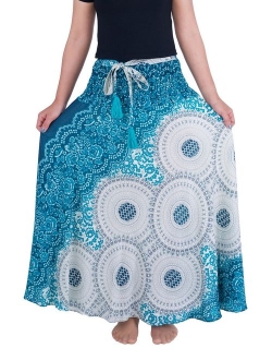 Lannaclothesdesign Women's Long Maxi Skirt Bohemian Gypsy Hippie Style Clothing