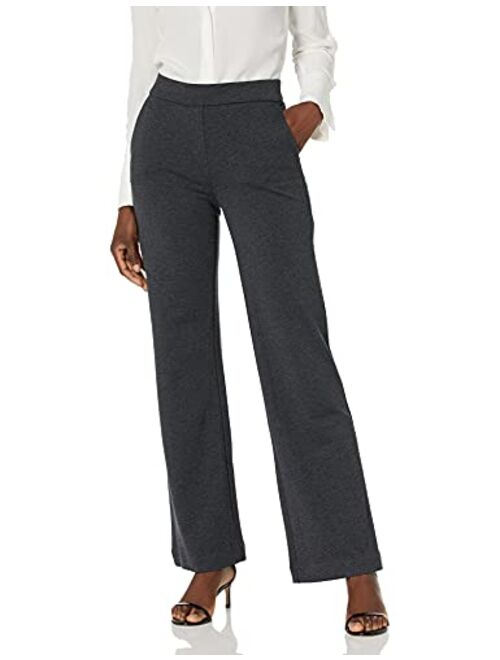 Lark & Ro Women's Wide Leg Ponte Pant