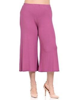 Pastel by Vivienne Women's Wide Leg Crop Culottes Plus Size