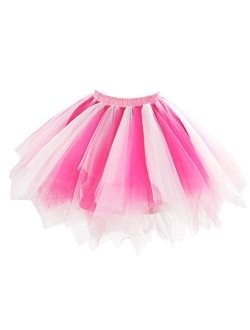 MsJune Women's 1950s Vintage Petticoats Crinolines Tutu Dance Half Slip Skirt