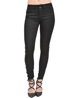 Kan Can Women's Mid Rise Basic Ankle Skinny Jeans