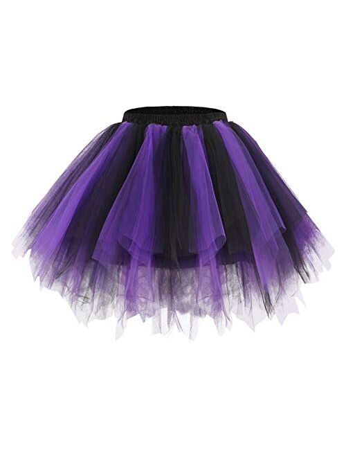 Bridesmay Women's Tutu Tulle Skirt 50s Vintage Ballet Dance Skirts