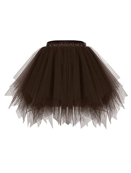 Bridesmay Women's Tutu Tulle Skirt 50s Vintage Ballet Dance Skirts