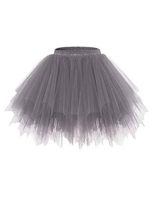 Bridesmay Women's Tutu Tulle Skirt 50s Vintage Ballet Dance Skirts