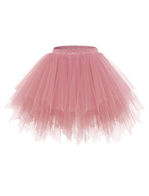 Bridesmay Women's Tutu Tulle Skirt 50s Vintage Ballet Dance Skirts