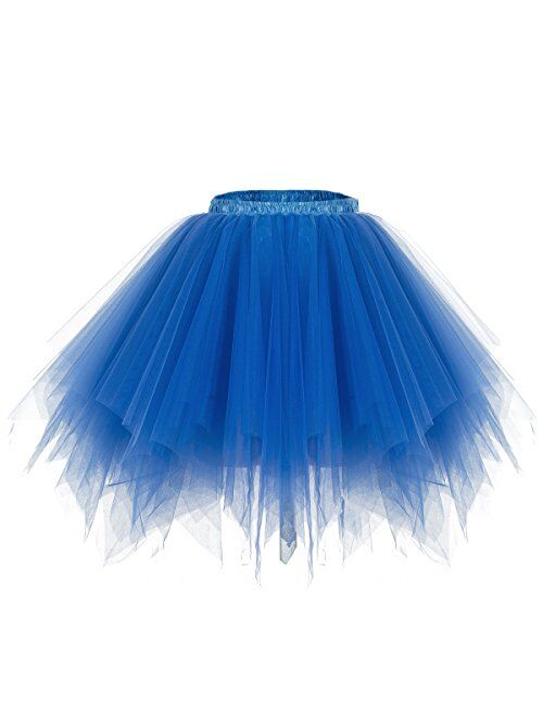 Bridesmay Women's Tutu Tulle Skirt 50s Vintage Ballet Dance Skirts