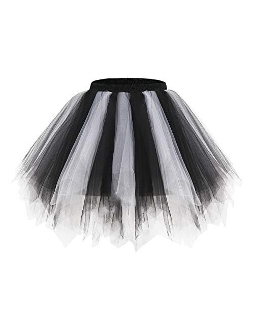 Bridesmay Women's Tutu Tulle Skirt 50s Vintage Ballet Dance Skirts