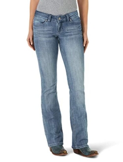 Women's Western Mid Rise Stretch Boot Cut Jean