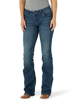 Women's Western Mid Rise Stretch Boot Cut Jean