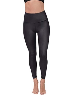 Womens High Waist Compression Leggings With High Shine Disco