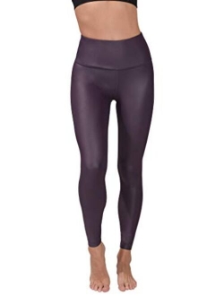 Womens High Waist Compression Leggings With High Shine Disco