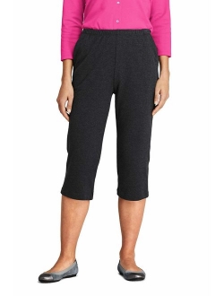 Women's Sport Knit Elastic Waist Pull On Capri Pants