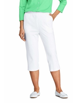 Women's Sport Knit Elastic Waist Pull On Capri Pants